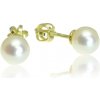GOLDIE Zlaté náušnice so sladkovodnou perlou Saige LEA734.PAB