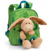 Nici Batôžtek s plyšákom Zajačik, zelený 25 cm