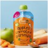 Ella's Kitchen Ovocná kapsička Jablká, mrkva a paštrnák, BIO 120g