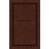 Biblia Reina-Valera 1960, Tierra Santa, Ultrafina Letra Grande, Leathersoft, Café, Con Cierre