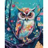 ZUTY Obrazy na stenu - Farebná sova v noci Rámovanie: vypnuté plátno na rám, Rozmer: 40x50 cm