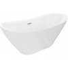 Mexen Lotos voľne stojaca vaňa 150 x 75 cm, biela, prepad brúsená meď - 52051507700-65