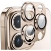 ENKAY tvrdené sklo na ochranu šošoviek zadného fotoaparátu s kovovým rámčekom pre iPhone 12 Pro Max - zlaté - možnosť vrátiť tovar ZADARMO do 30tich dní