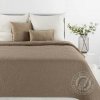 SZ Prehoz na posteľ s ľanovou štruktúrou LEN4 220x240 cm hnedý