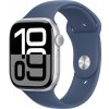 Apple Watch Series 10 46 mm Cellular strieborný hliník s denimovým športovým remienkom S/M MWY03QC/A