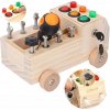 DREVENÉ AUTO HRAČKA EDUKAČNÁ MONTESSORI NÁRADIE PRE DETI