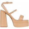 WJS masívne dámske sandále na vysokom podpätku béžové