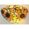 Tiffany nástenná lampa vitážová Prezent SUNFLOWER 31*15