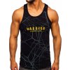 Čierne pánske tank top tričko boxerského strihu s potlačou Bolf 14845