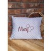Vankúš minky Klasik s menom Matej Farba výšivky: Tmavohnedá