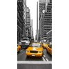 Dimex fototapeta Žlté taxíky S-523 | 110 x 220 cm (Vliesová fototapeta | lepidlo zdarma)