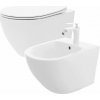 Rea, Sada závesnej WC misy REA CARLO Flat Mini Rimless + závesného Bidetu REA CARLO Mini, KPL-C2760