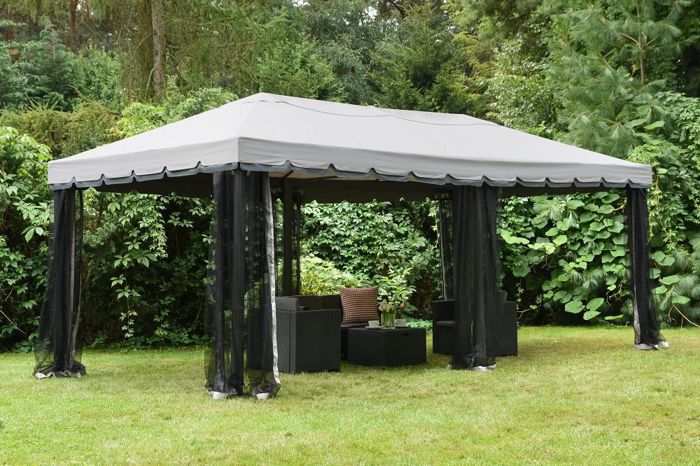 Garden Point s moskytiérou Valencia 3x6m Sivý