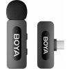 BOYA Microphone Wireless BY-V10 V2.0 2.4GHz with 1 transmitter and 1 reciever (Type-C) Black EU