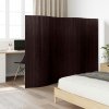 vidaXL Paraván z bambusu tmavohnedý 250 x 165 cm 241669