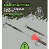 Fox Rage Predator Nadväzec Twin Treble Trace 52 cm 40 lb - Veľkosť 8