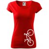 Bicykel na výšku - Dámske tričko Pure - 3XL ( Červená )