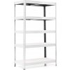 Policový regál Trestles RH 1500x900x500, nosnosť 1750 kg, 5 políc Farba: pozink, Typ police: biela HDF 5 mm