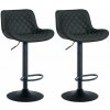 Sada 2 barových stoličiek Minosa z umelej kože, čierna