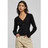 Urban Classics Dámsky sveter Ladies Short Rib Knit Cardigan Farba: Black, Veľkosť: L