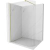 Mexen Kioto, sprchová zástena Walk-In 120 x 200 cm, 8mm číre sklo, zlatý matný profil, 800-120-101-55-06