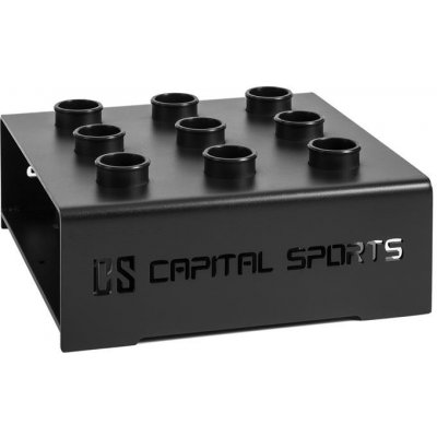 Capital Sports Mountar, čierny, oceľový stojan pre posilňovacie tyče (FIT13-Mountar)