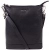 SEGALI Dámska kožená taška cez rameno SG-29060 čierna