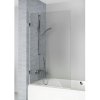 Riho Scandic vaňová zástena 75 cm jednodielny čierna matné/číre sklo G001137121