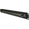 Patch panel OEM POE cat.5e 24p 1U Black stíněný, 19