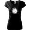 Baseball lopta v triku - Dámske tričko Pure - XL ( Čierna )