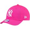 NEW ERA-940 MLB LEAGUE BASIC NY YANKEES PINK/WHITE KIDS NOS Ružová 53,9/55,8 cm