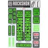 Rock Shox Decal Kit pre Pike / Lyrik / Yari / Domain / Revelation 2018+ - Súprava nálepiek Rock Shox Neon Green pre Pike/Lyrik/Yari/Domain/Revelation (2018+)