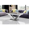Moderný konferenčný stolík VIVA 2 mini šeda/biela šeda LESK-biela-šeda LESK