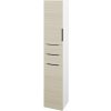 Dreja Vysoká skriňa s košom na bielizeň DOS SVD2Z2K 35 - N01 Biela lesk / Úchytka T07 / D04 Dub / Levé