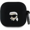 Karl Lagerfeld 3D Logo NFT Karl Head silikónové puzdro pre AirPods 4, čierne 57983124125