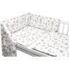 Mantinel s obliečkami do postieľky, 3D sada - Kačiatko, biela/béžová 135x100