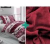 Textilomanie Obliečky mikroplyš VIANOČNÉ SOBY vínové + plachta mikroplyš SOFT 90x200 cm vínová
