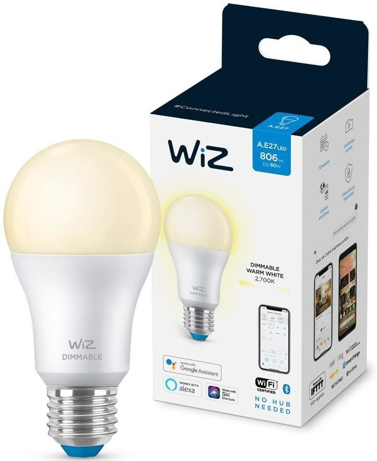 WiZ LED Stmievateľná žiarovka A60 E27/8W/230V 2700K CRI 90 Wi-Fi WiZ WI0001
