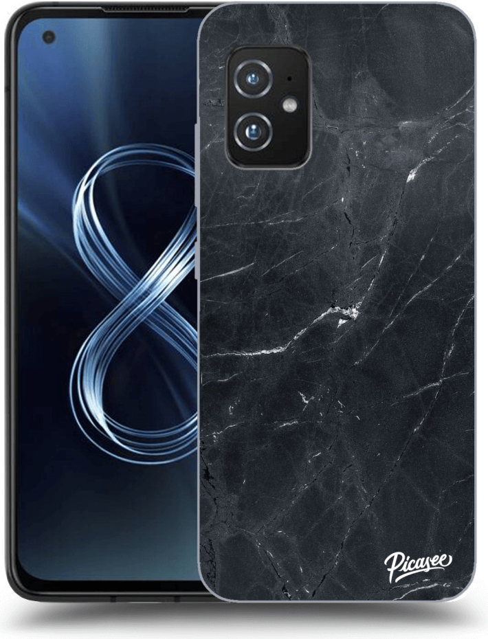 Púzdro Picasee silikónové Asus Zenfone 8 ZS590KS - Black marble čiré