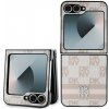 DKNY kožený obal Šachovnicový vzor s potlačenými pruhmi (DKHCZF6PCPTSSP) - Samsung Galaxy Z Flip6 - Ružový KF2342652