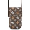 Guess PU 4G Peony Multicolor Taška na Telefon Brown
