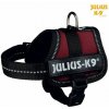 Trixie Julius-K9 silový postroj Baby 1/XS 30-40 cm, burgund - DOPREDAJ
