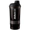 BioTech USA Šejker Wave+ dymový priesvitný - 850 ml (500ml + 150 ml + 200 ml) Farba: Dymová priesvitná