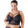 Cottelli Plus Size - čipkovaná podprsenka s ramienkami (čierna) - 95F