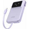 UGREEN 10000mAh Quick Charging Robot 30W Power Bank Build-in USB-C Cable, fialový (35604B)