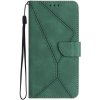 Peňaženkové puzdro Embossing Pattern Stitchy case zelené – Sony Xperia 10 V