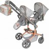 DeCuevas 90877 Skladací kočík pre dvojčatá bábiky s batôžkom CITY X - 91 cm