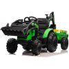 mamido Detský elektrický traktorbager s prívesom SX2068 zelený