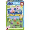 EDUCA Drevené puzzle Prasiatko Peppa II 2x25 dielikov