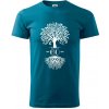 Narodeninový strom 60 - Klasické pánske tričko vyššej gramáže - 3XL ( Petrolejová )